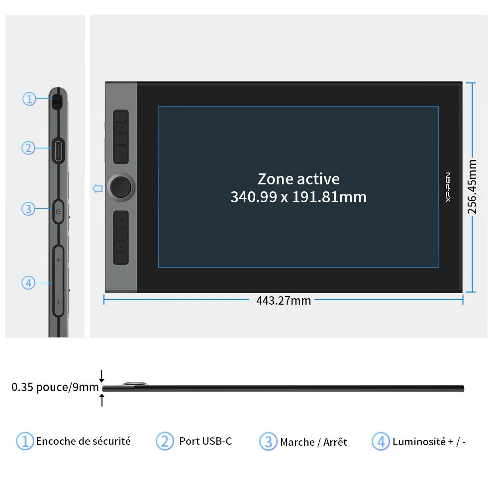 Matériels informatique XPPEN Artist Pro 16 infinytech Réunion 07
