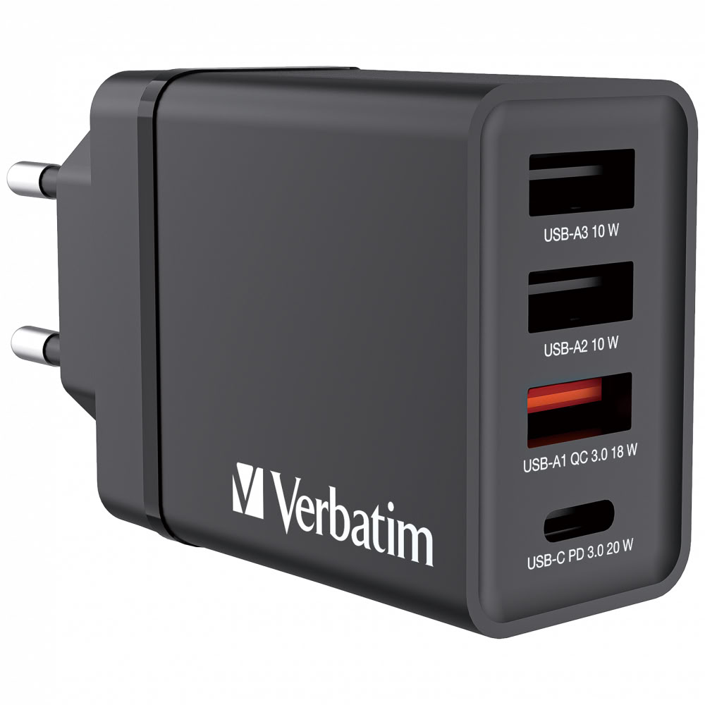 Matériels informatique VERBATIM 49700 Chargeur 4 ports USB Noir infinytech Réunion 01