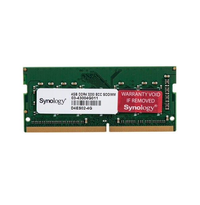 Matériels informatique SODIMM SYNOLOGY 4Go DDR4 3200MHz ECC Vert infinytech Réunion 01
