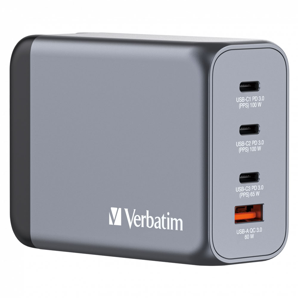 Matériels informatique VERBATIM 32204 Chargeur GaN 200W 4 Ports USB infinytech Réunion 01