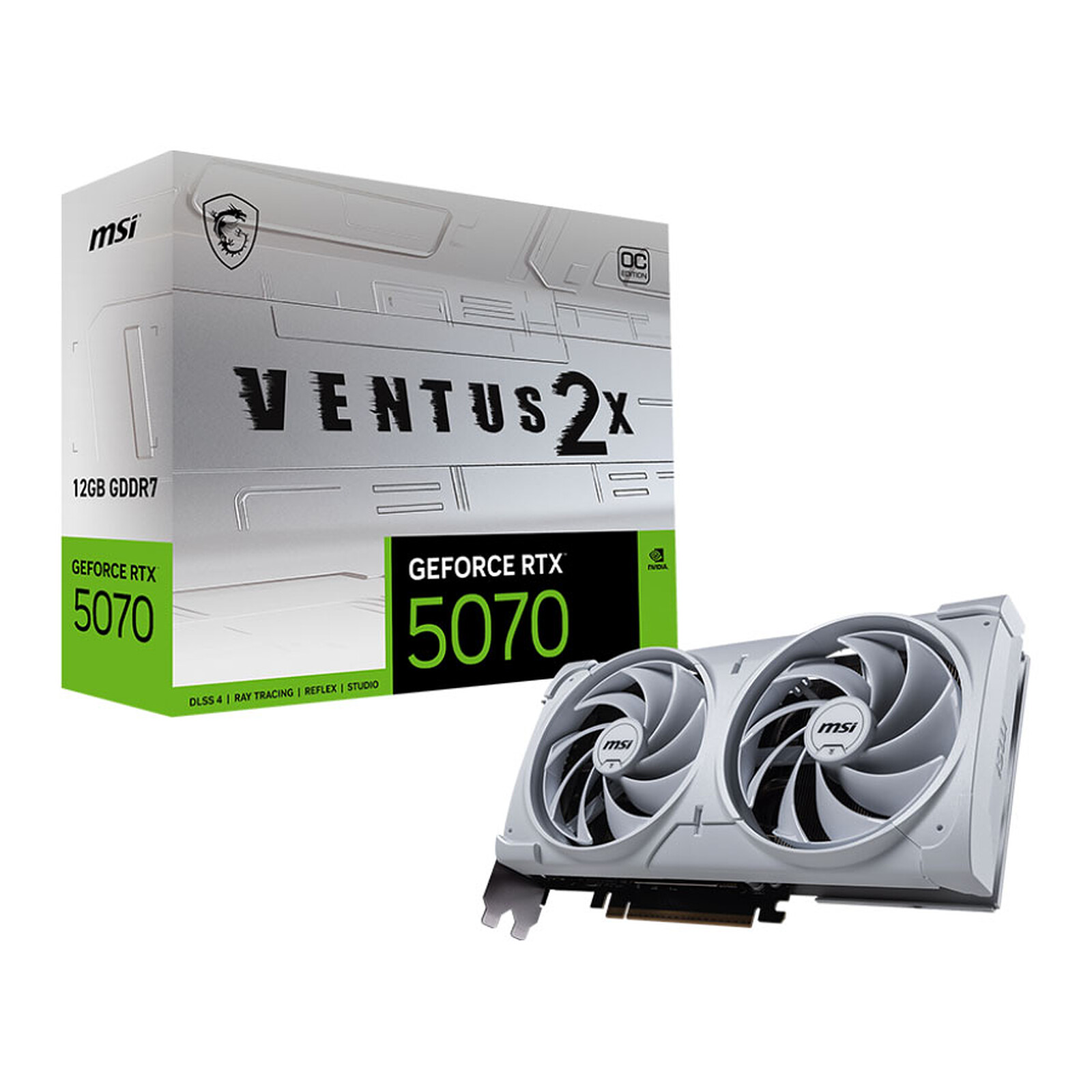 MSI GeForce RTX 5070 Ventus 2X OC White infinytech Réunion 01