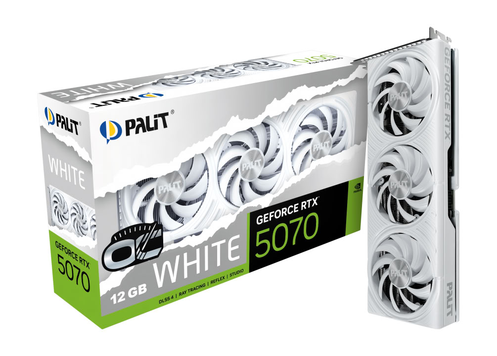 Palit GeForce RTX 5070 White OC infinytech Réunion 01