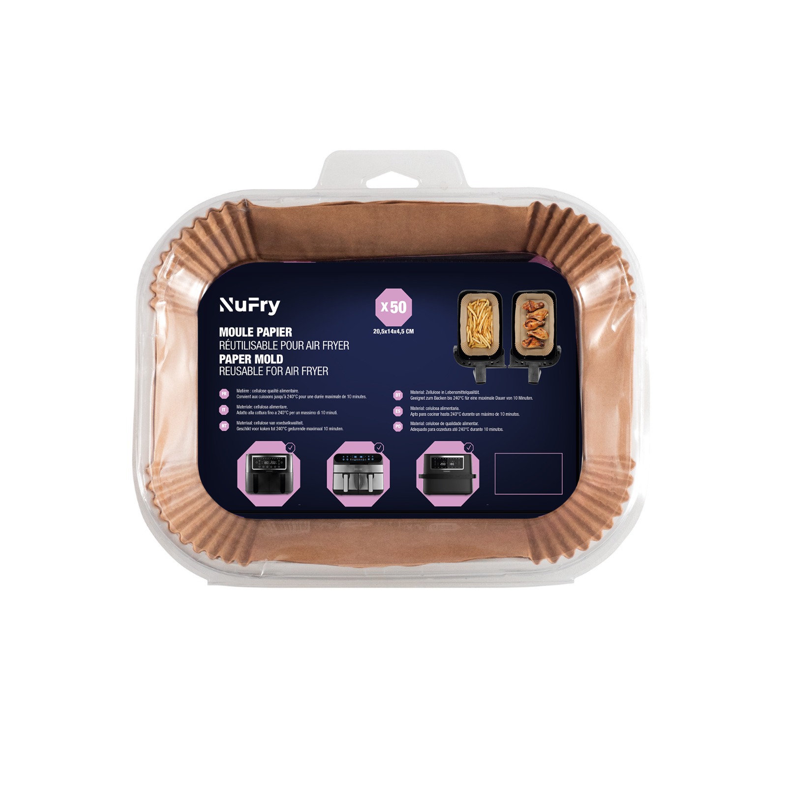 moules papier cuisson NuFry PAPEREC50P infinytech