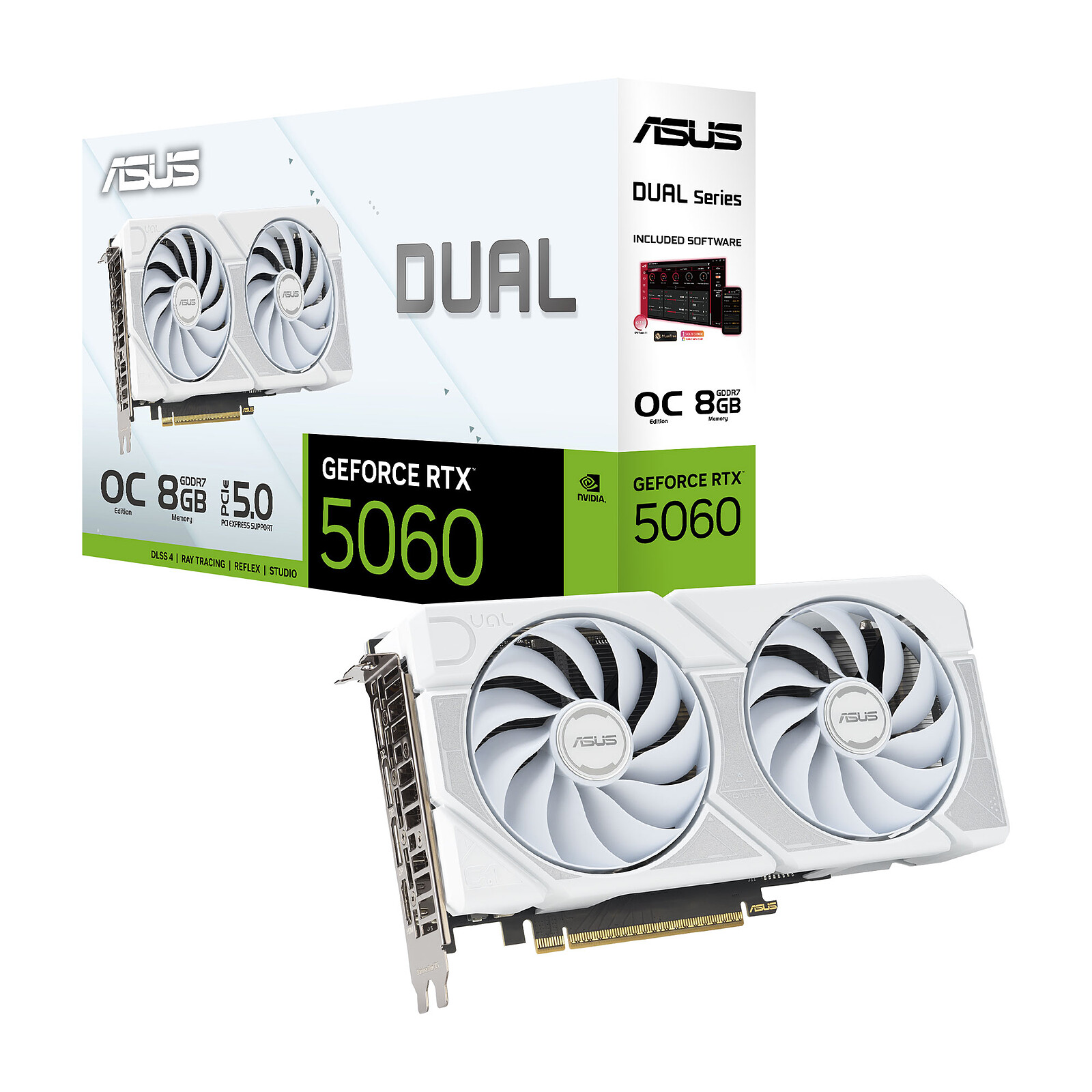 Asus GeForce RTX 5060 Dual OC White 8Go infinytech Réunion 01