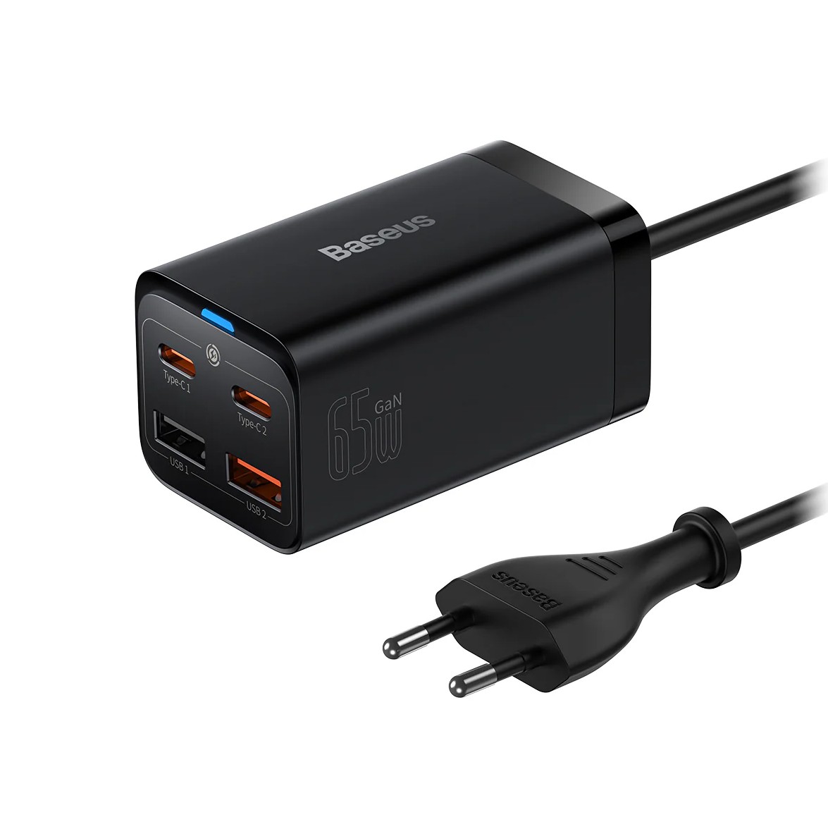 Matériels informatique BASEUS GaN3 Pro 65W 4 Ports USB Noir infinytech Réunion 01