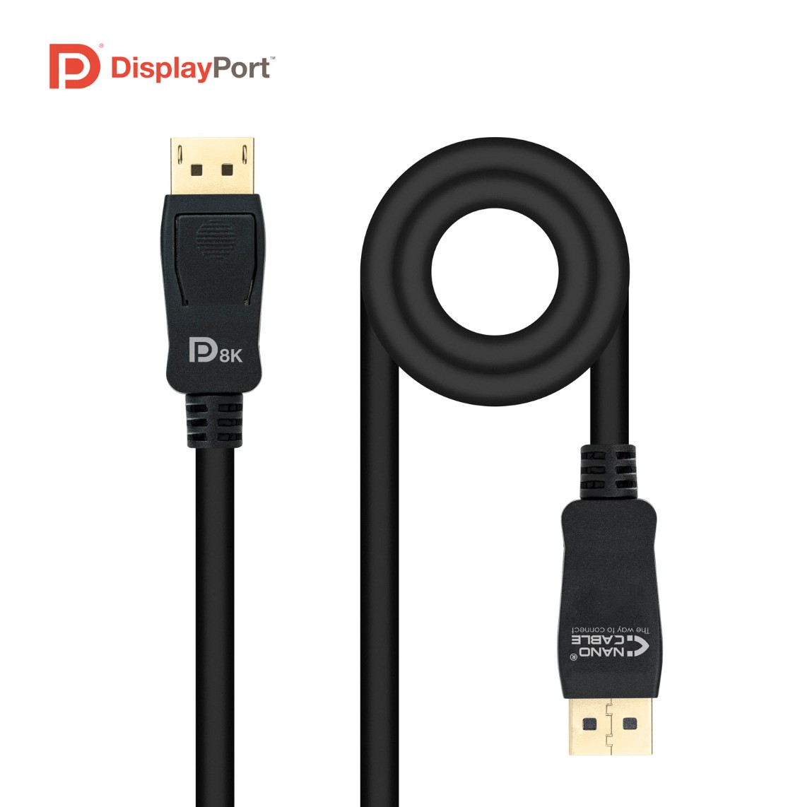 Matériels informatique NANOCABLE 10.15.2502 Câble DisplayPort 1.4 Mâle Mâle 2m infinytech Réunion 01
