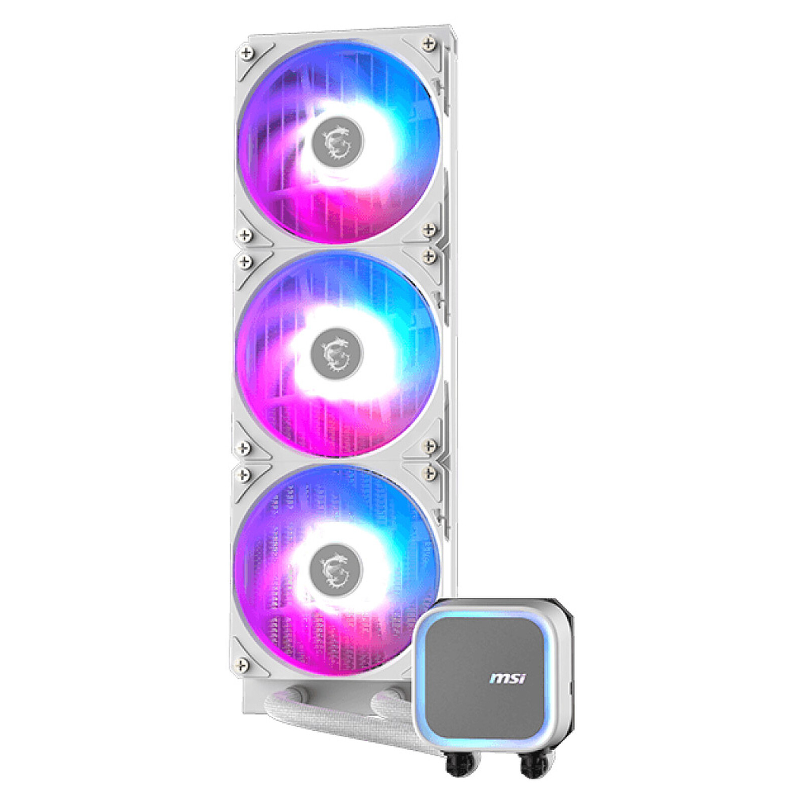 MSI Mag CoreLiquid A13 RGB 360mm Blanc infinytech Réunion 02