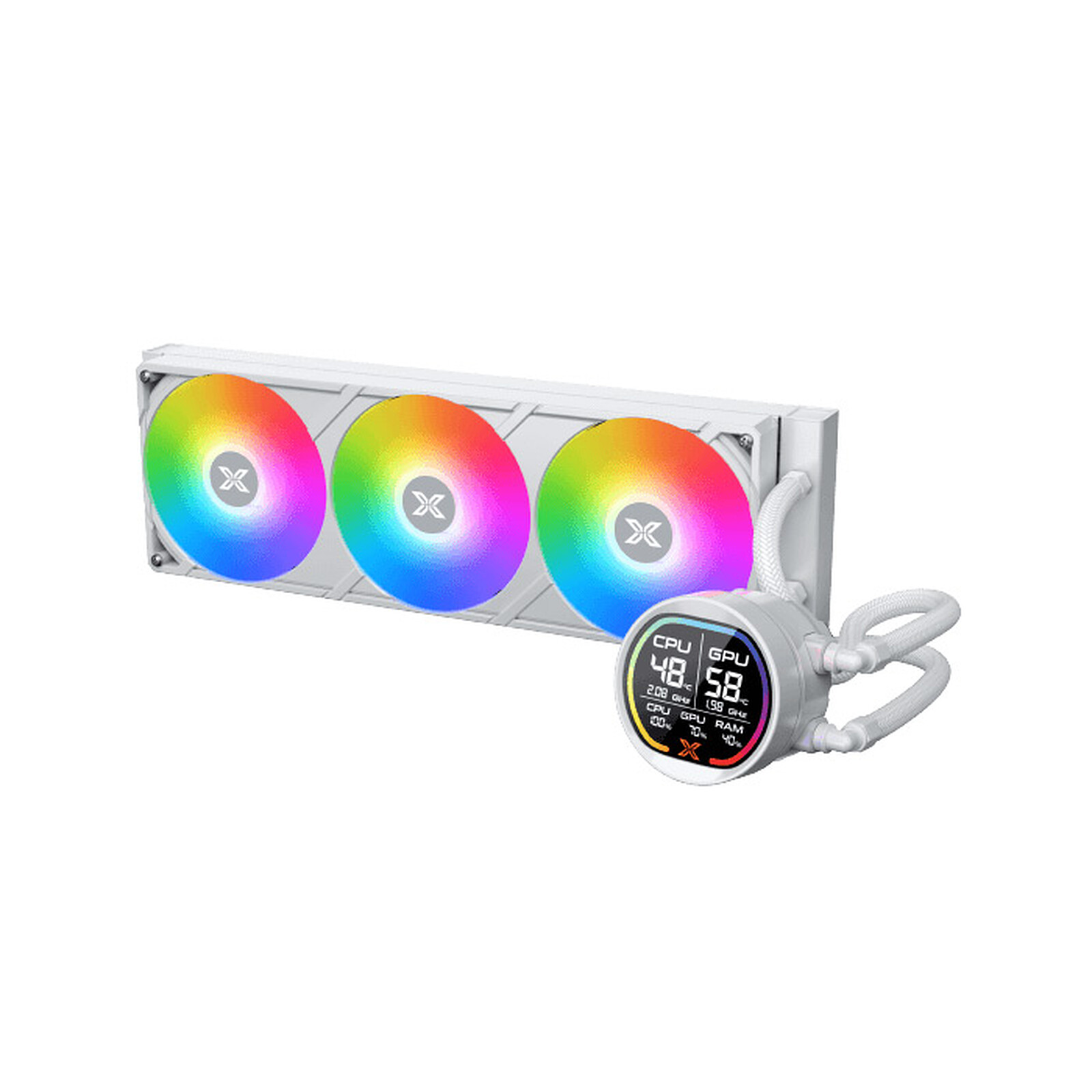 Xigmatek Liquid Killer Pro Digital RGB 360mm Blanc infinytech Réunion 07