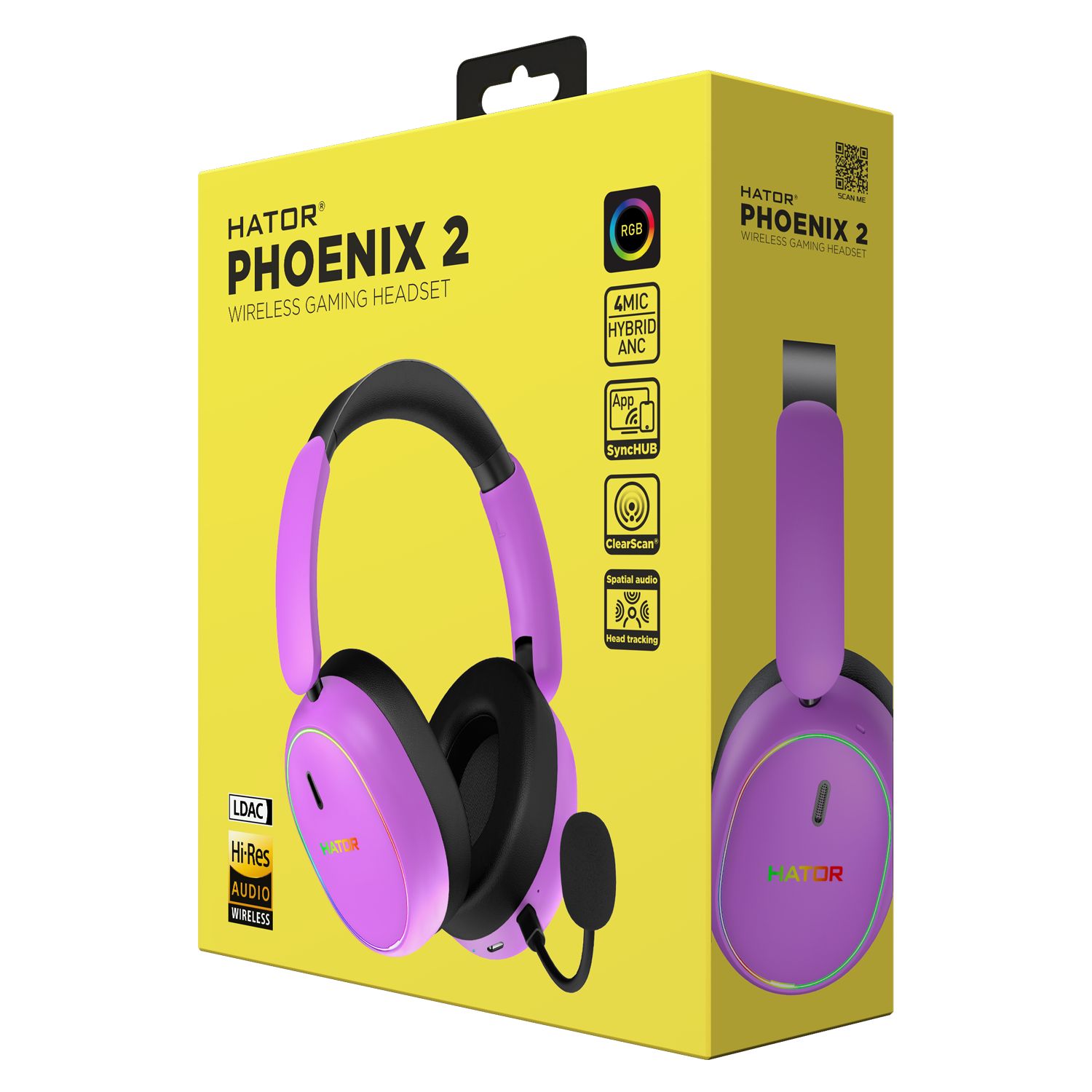 HATOR Phoenix 2 Wireless Violet infinytech Réunion 06