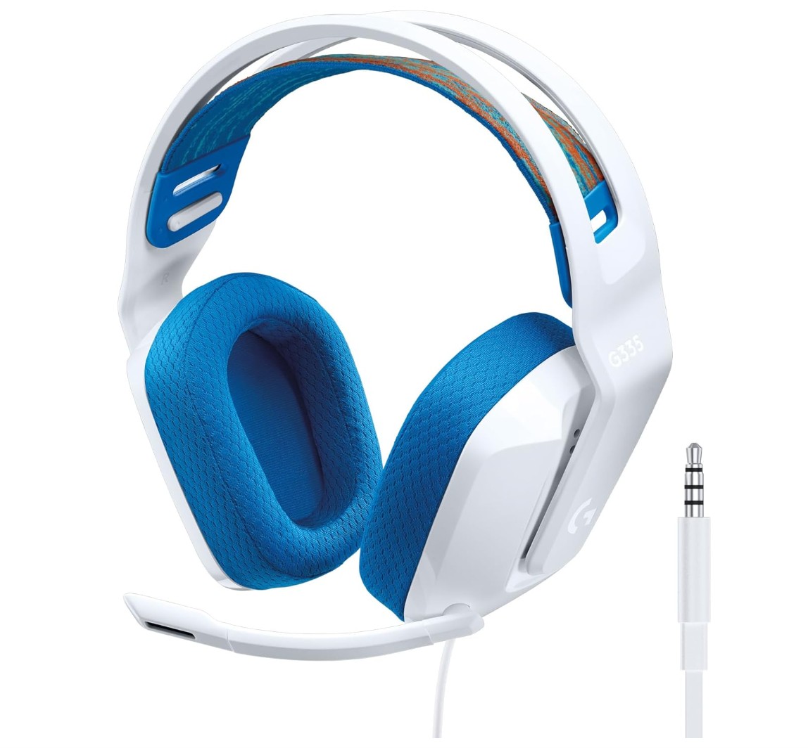 LOGITECH G335 Blanc Bleu infinytech Réunion 20