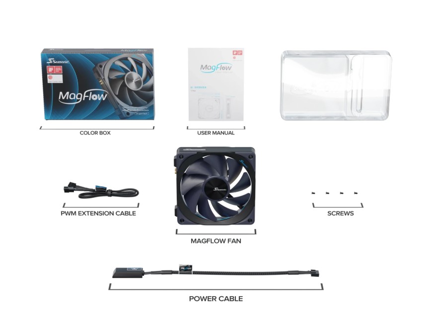 SEASONIC MagFlow 120mm Noir infinytech Réunion 04