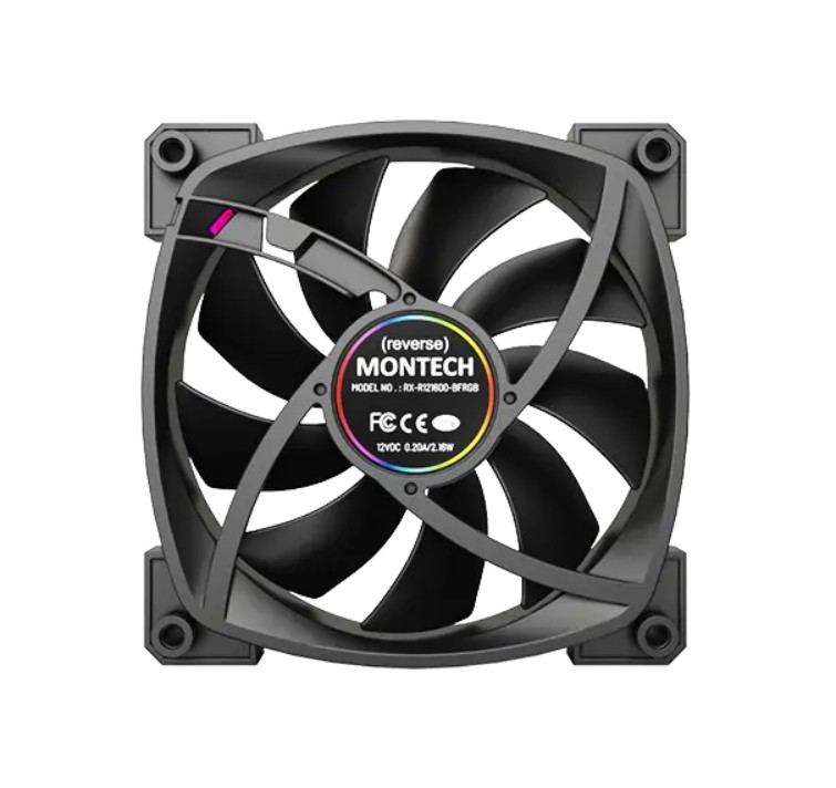MONTECH RX120 RGB PWM 120mm Noir infinytech Réunion 03