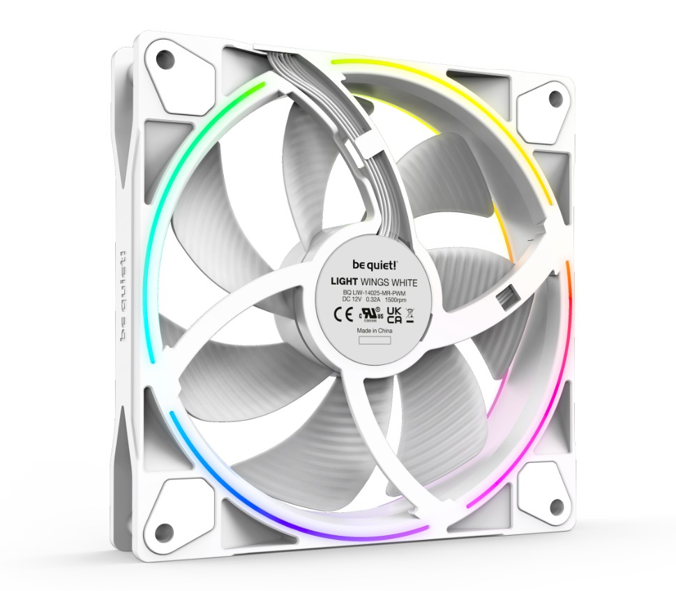 BE QUIET Light Wings ARGB PWM 140mm Blanc pack de 3 infinytech Réunion 03