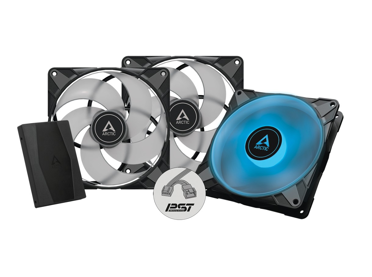 Arctic P14 PST RGB 14cm Noir Lot de 3 infinytech Réunion 01