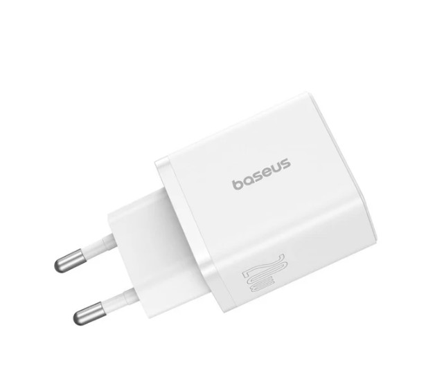 BASEUS Chargeur Compact 2 ports USB 20W Blanc infinytech Réunion 04
