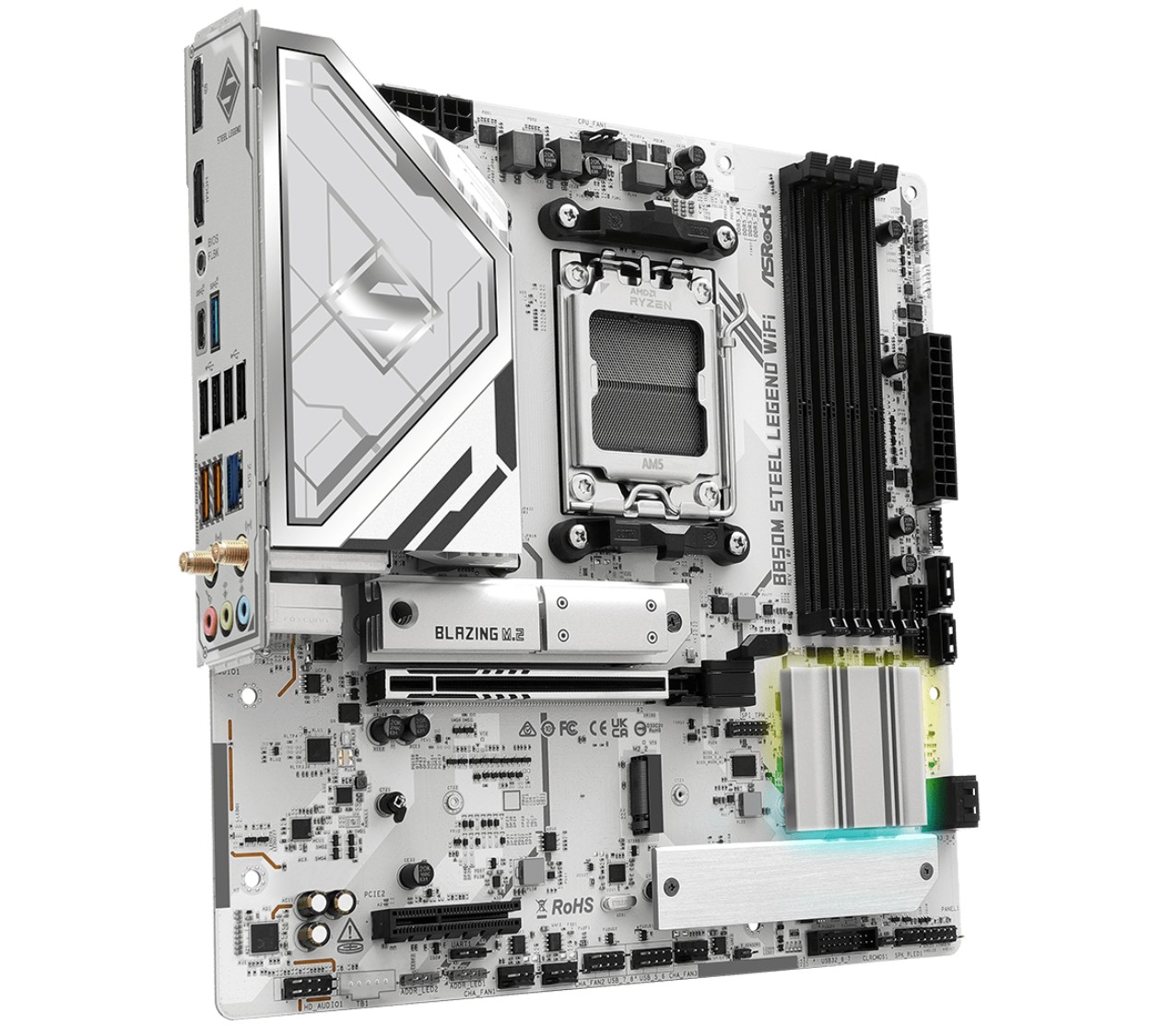 ASRock B850M Steel Legend WiFi AMD AM5 MATX infinytech Réunion 03