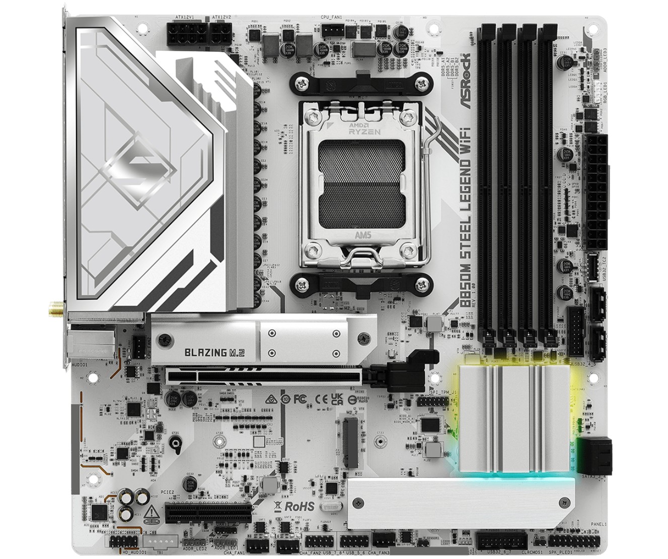 ASRock B850M Steel Legend WiFi AMD AM5 MATX infinytech Réunion 02