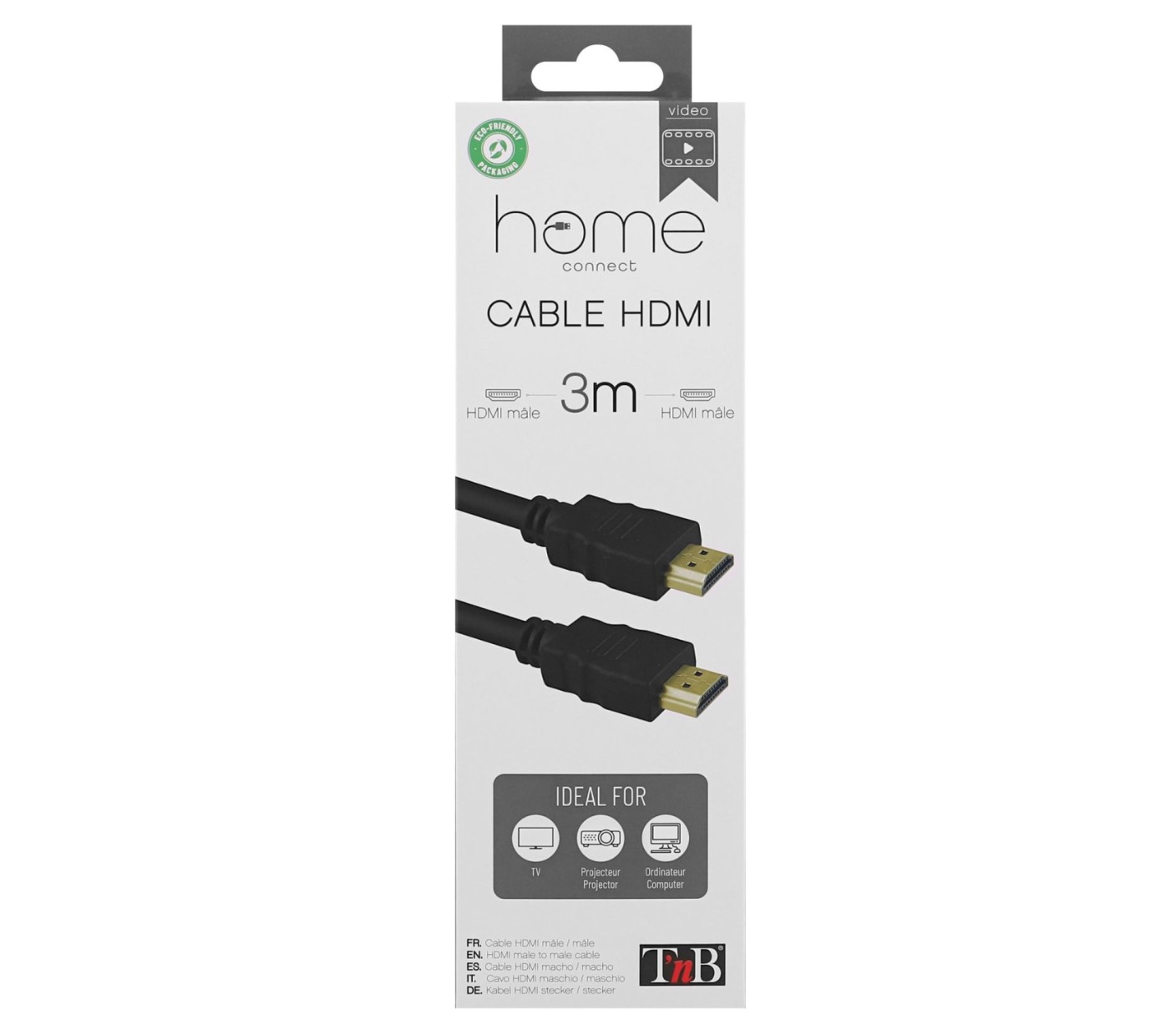TNB HDMI3 HDMI Mâle Mâle 3m Noir infinytech Réunion 02