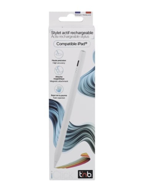 TNB Stylet actif rechargeable pour iPad Blanc infinytech Réunion 02