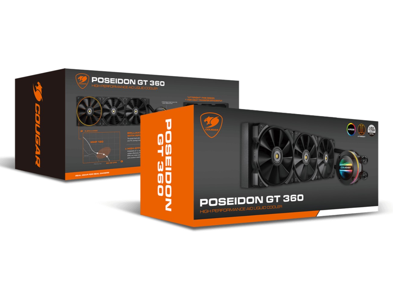 Cougar Poseidon GT RGB 360mm Noir infinytech Réunion 04