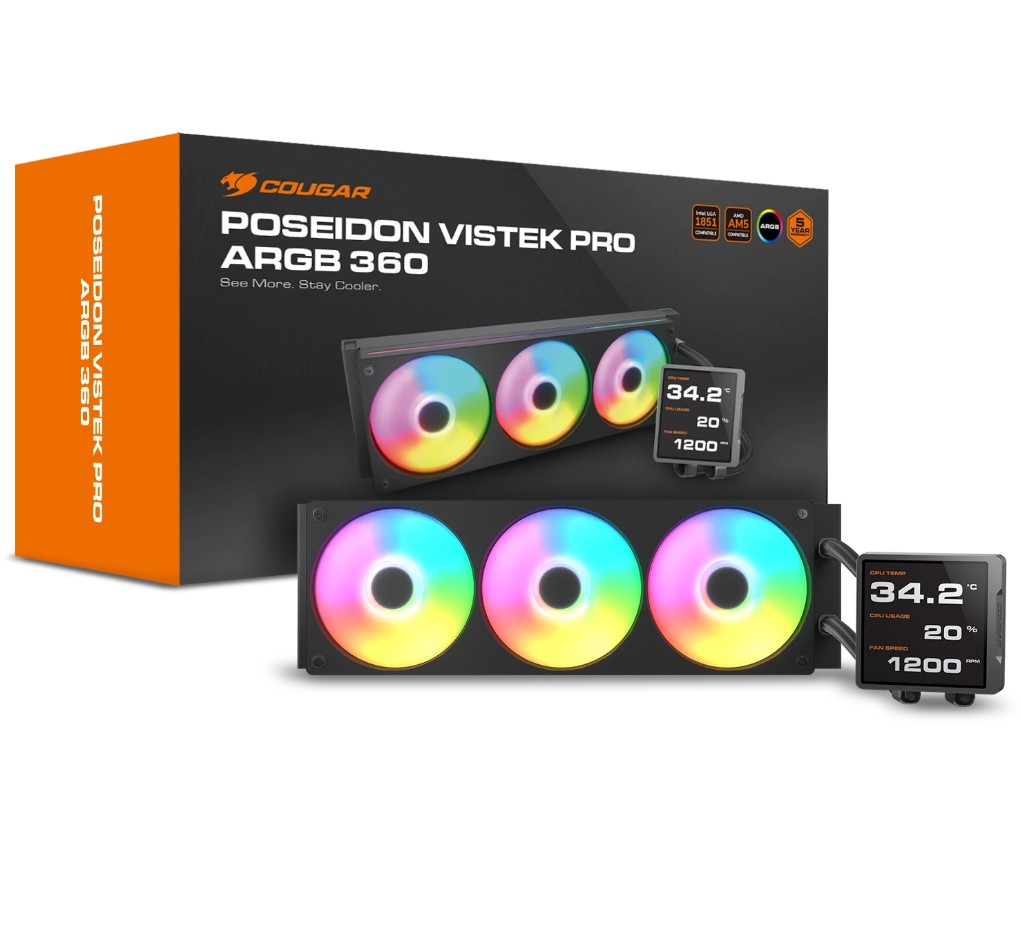 COUGAR_Poseidon Vistek Pro RGB 360mm Noir infinytech Réunion 03
