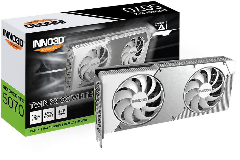 INNO3D GeForce RTX 5070 Twin X2 OC White infinytech Réunion 01