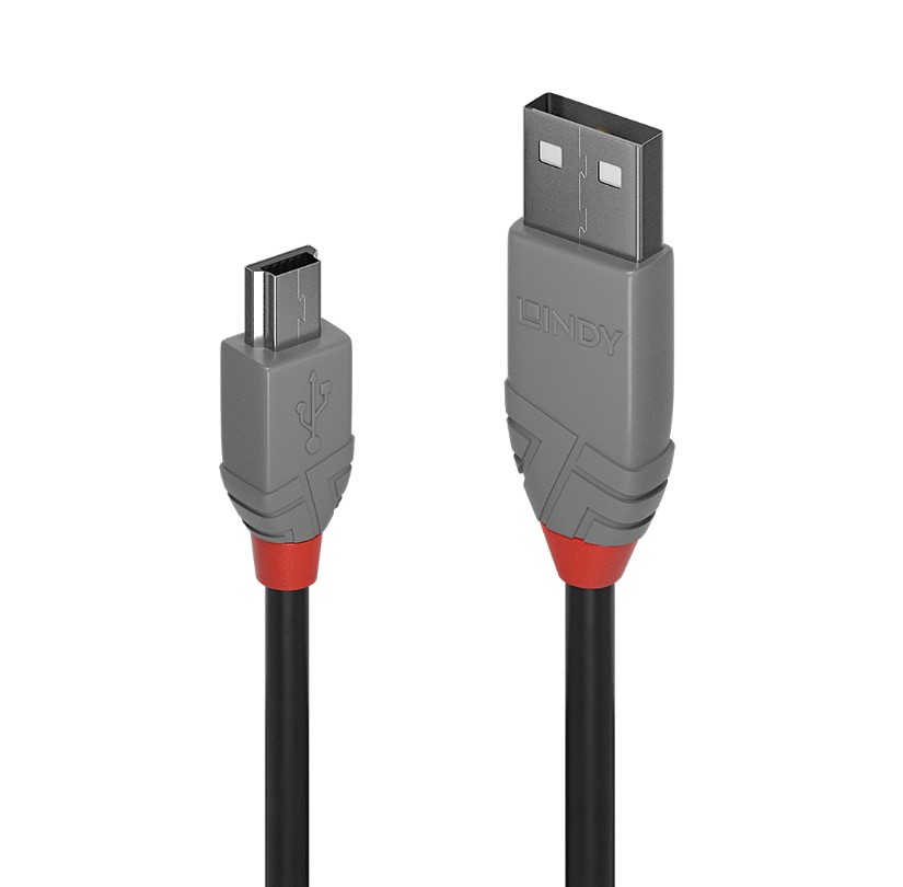 LINDY 36722 Câble USB 2.0 type A vers Mini-B 1m Noir infinytech Réunion 01