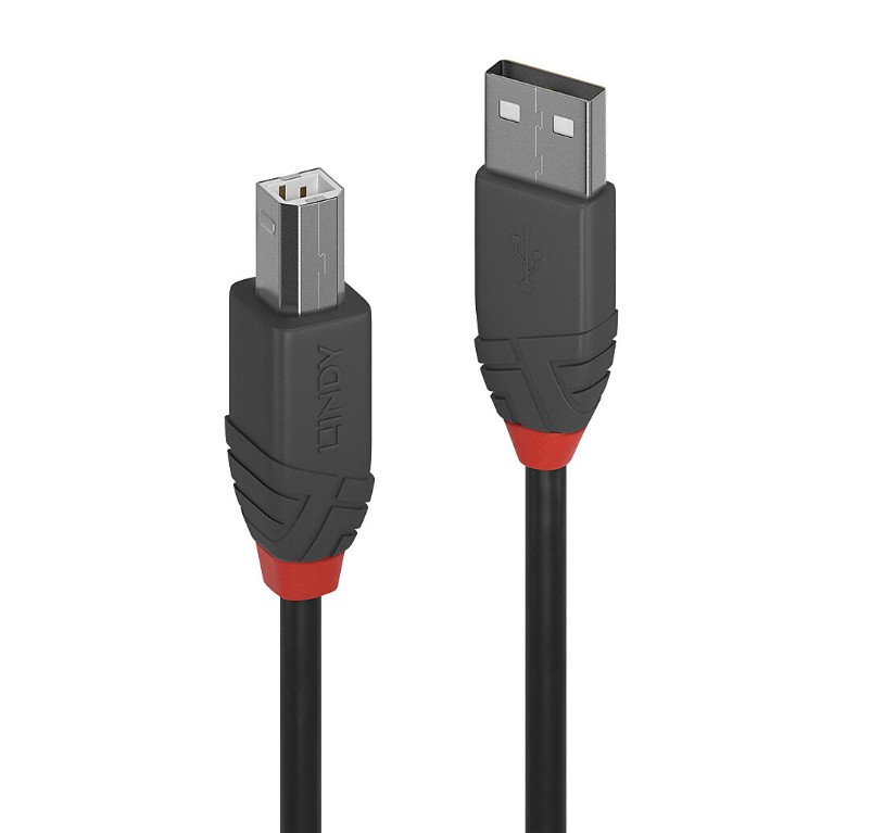 LINDY 36672 Câble USB 2.0 type A vers Type B 1m Noir infinytech Réunion 01
