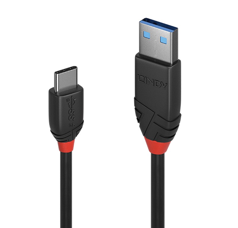 LINDY 36916 Câble USB 3.2 Type-A vers Type-C 1m Noir infinytech Réunion 01