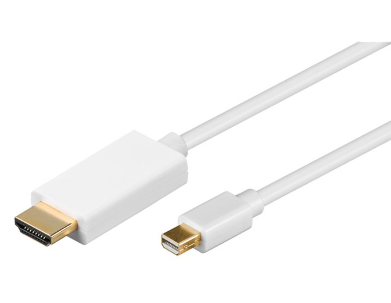 GOOBAY 52861 Mini DisplayPort Mâle vers HDMI Mâle 2m Blanc infinytech Réunion 01