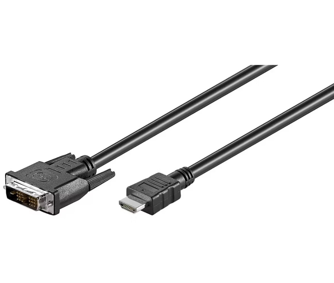 GOOBAY 50580 Câble DVI-D Mâle vers HDMI Mâle 2m Noir infinytech Réunion 01