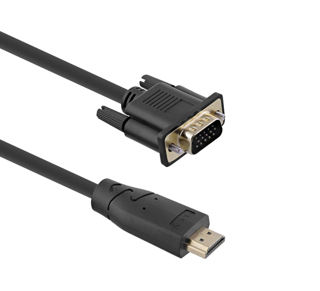 TNB HDMIVGA2 Câble HDMI 1.2 Mâle vers VGA Mâle 2m Noire infinytech Réunion 01
