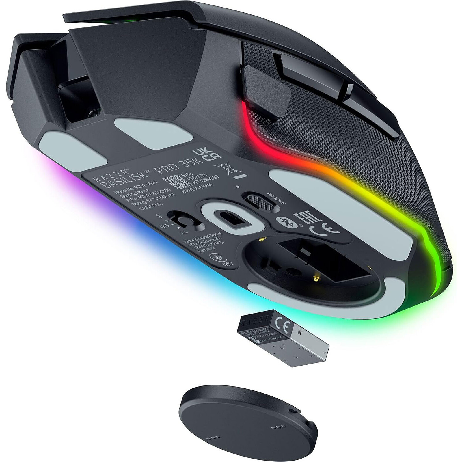 Razer Basilisk V3 Pro 35K Noir infinytech Réunion 03