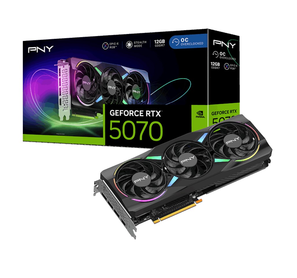 PNY GeForce RTX 5070 Epic-X Triple Fan OC infinytech Réunion 01
