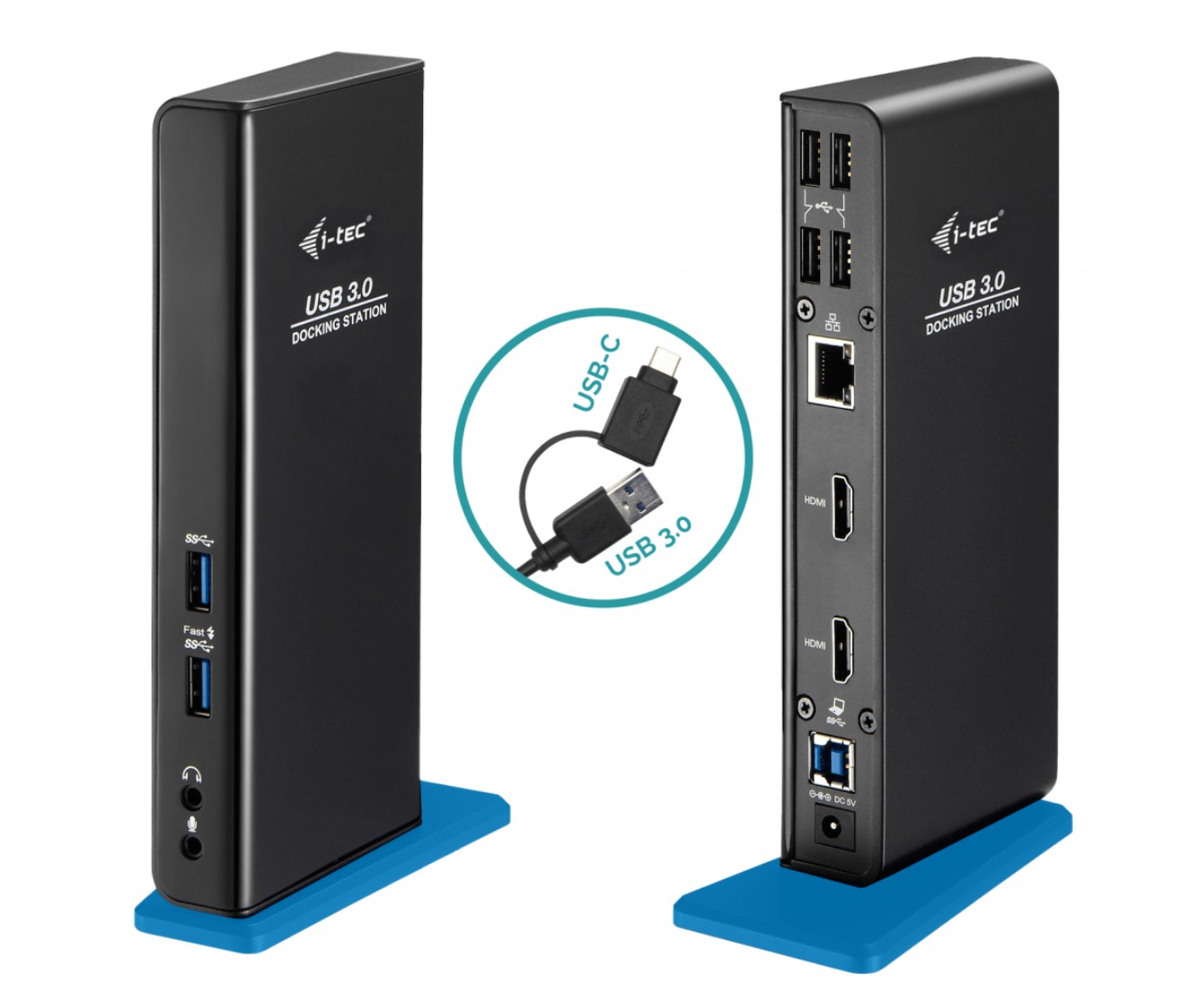 i-tec USB-A USB-C Dual HDMI Docking Station infinytech Réunion 01
