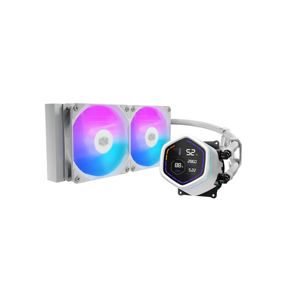 Cooler Master MasterLiquid Core Nex Digital RGB 240mm Blanc infinytech Réunion 01