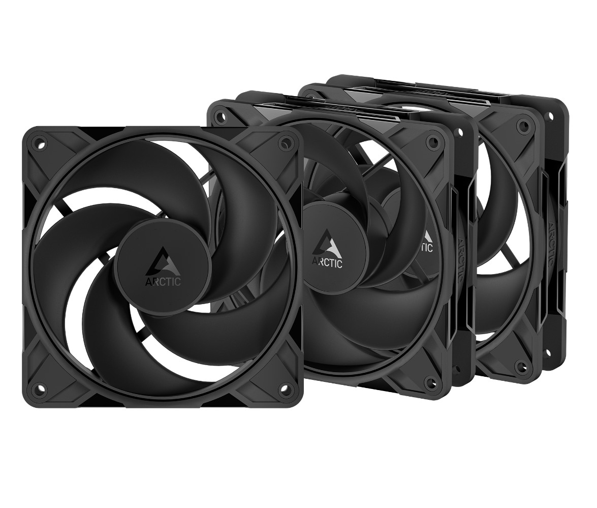 Arctic P12 Pro Reverse 12cm Noir Pack de 3 infinytech Réunion 01