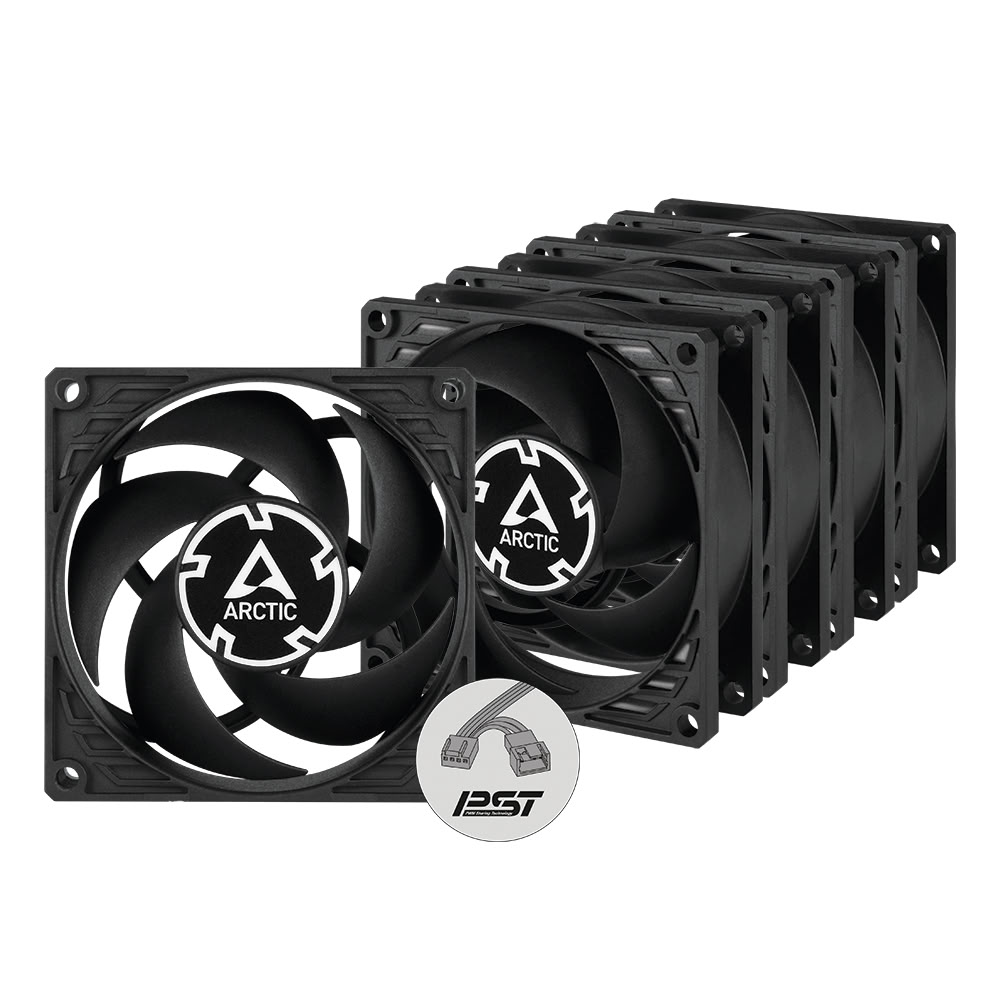 ARCTIC P8 PWM PST 80mm Noir Pack de 5 infinytech Réunion 01