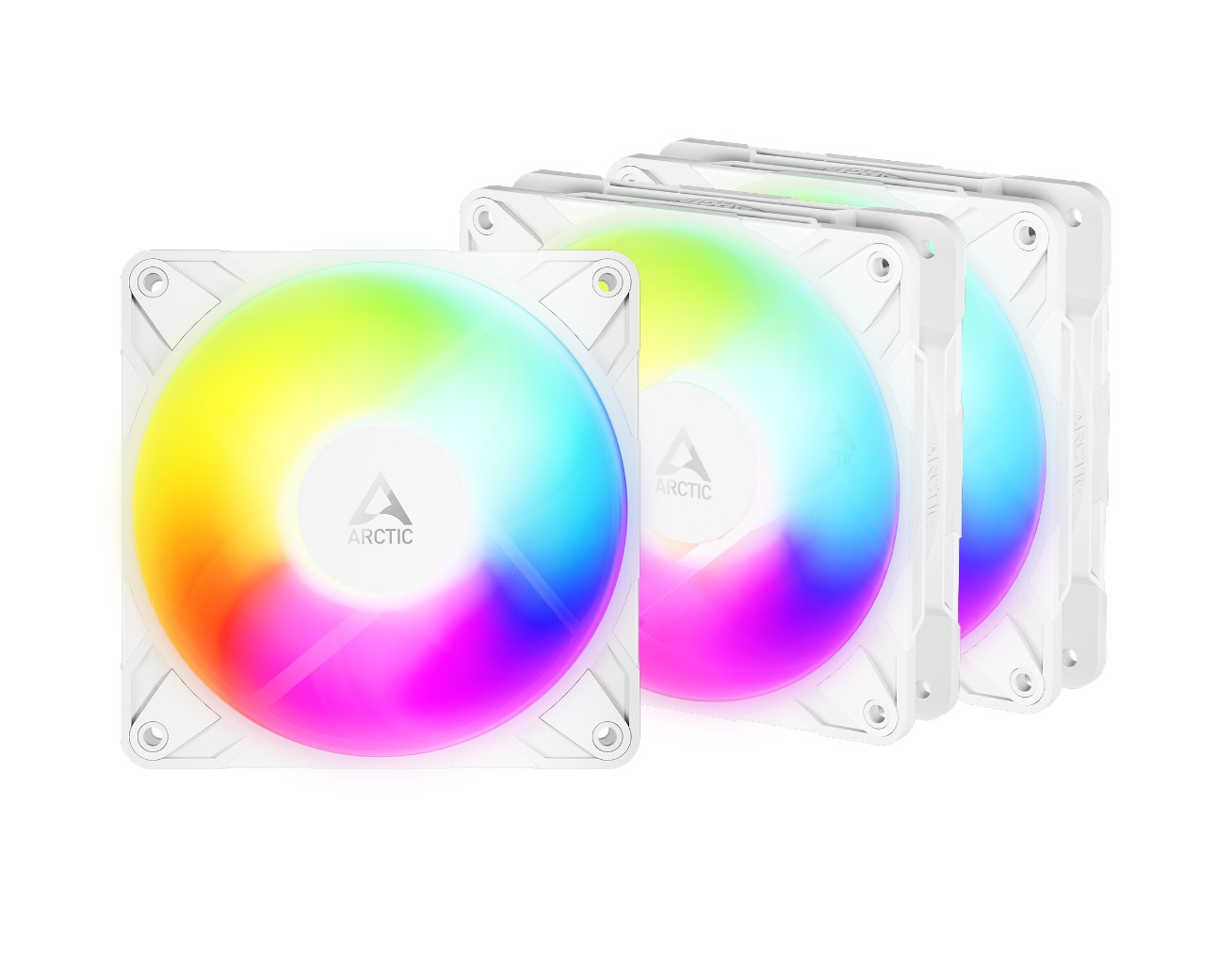 ARCTIC P12 Pro PWM Reverse 120mm A-RGB Blanc Pack de 3 infinytech Réunion 01
