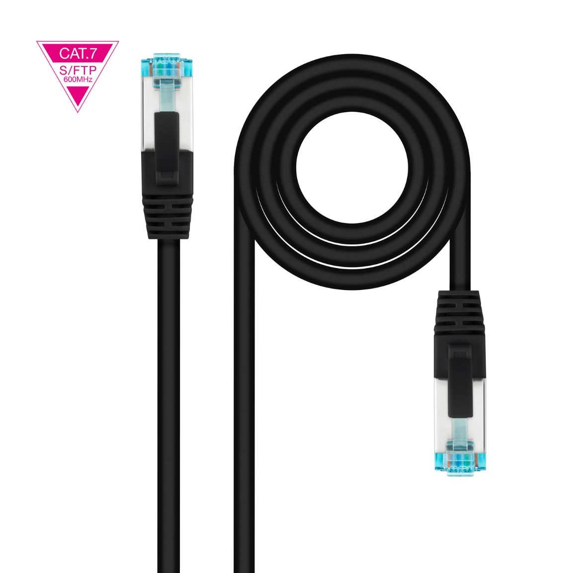 Câble réseau NANOCABLE Cat7 SFTP 2m Noir infinytech Réunion 01