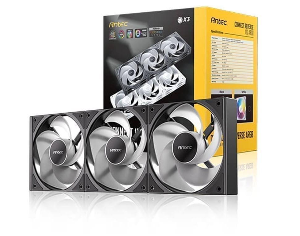 ANTEC Connect Reverse 120mm RGB Noir infinytech Réunion 01