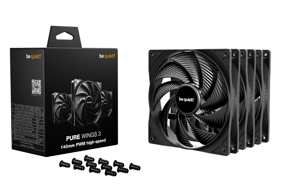 BE QUIET Pure Wings 3 HS PWM 140mm Noir infinytech Réunion 02