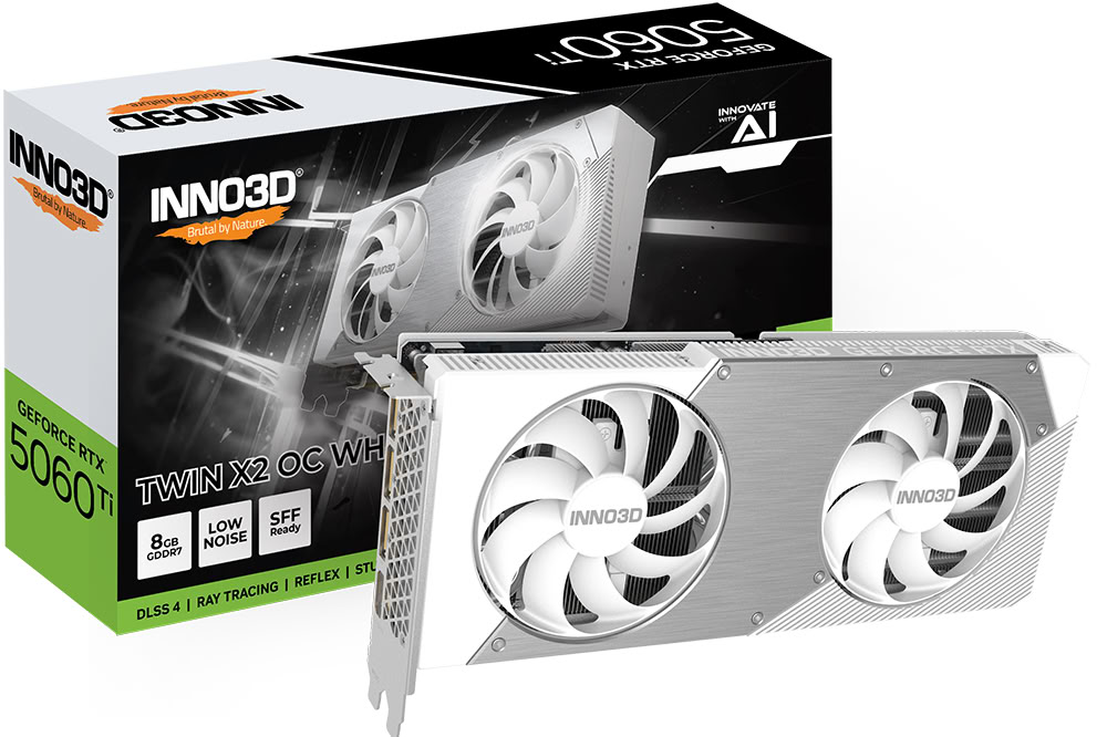 INNO3D GeForce RTX 5060 Ti Twin X2 OC White 8Go infinytech Réunion 01