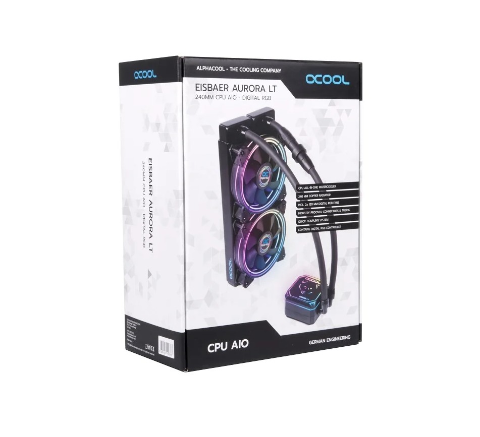 Alphacool Eisbaer Aurora LT RGB 240mm Noir infinytech Réunion 05