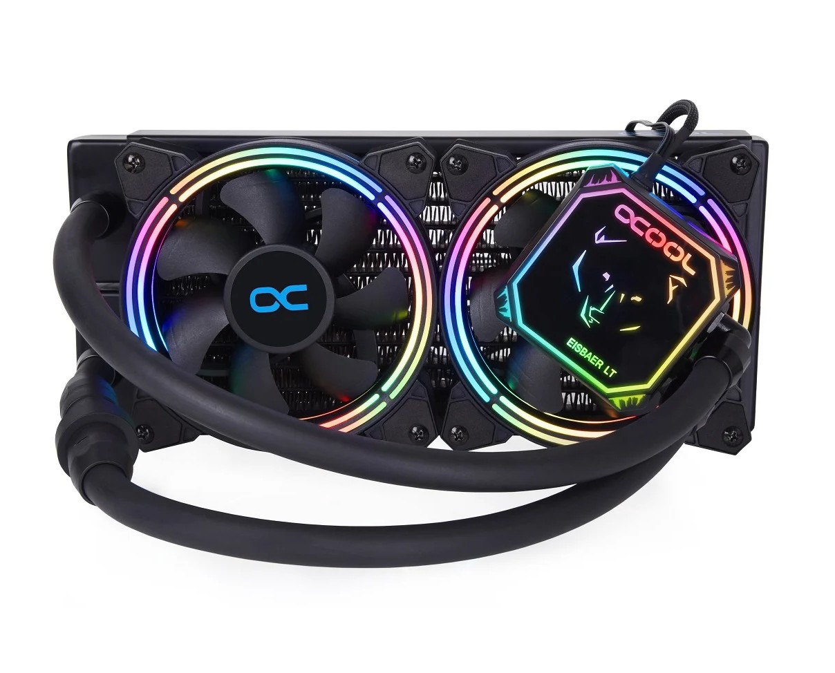 Alphacool Eisbaer Aurora LT RGB 240mm Noir infinytech Réunion 01