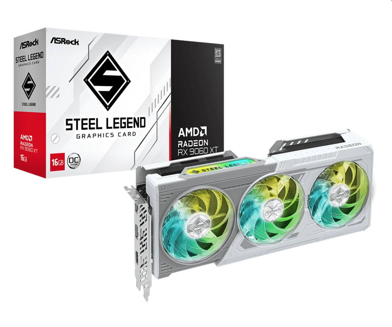 ASRock Radeon RX 9060 XT Steel Legend OC 16Go infinytech Réunion 01