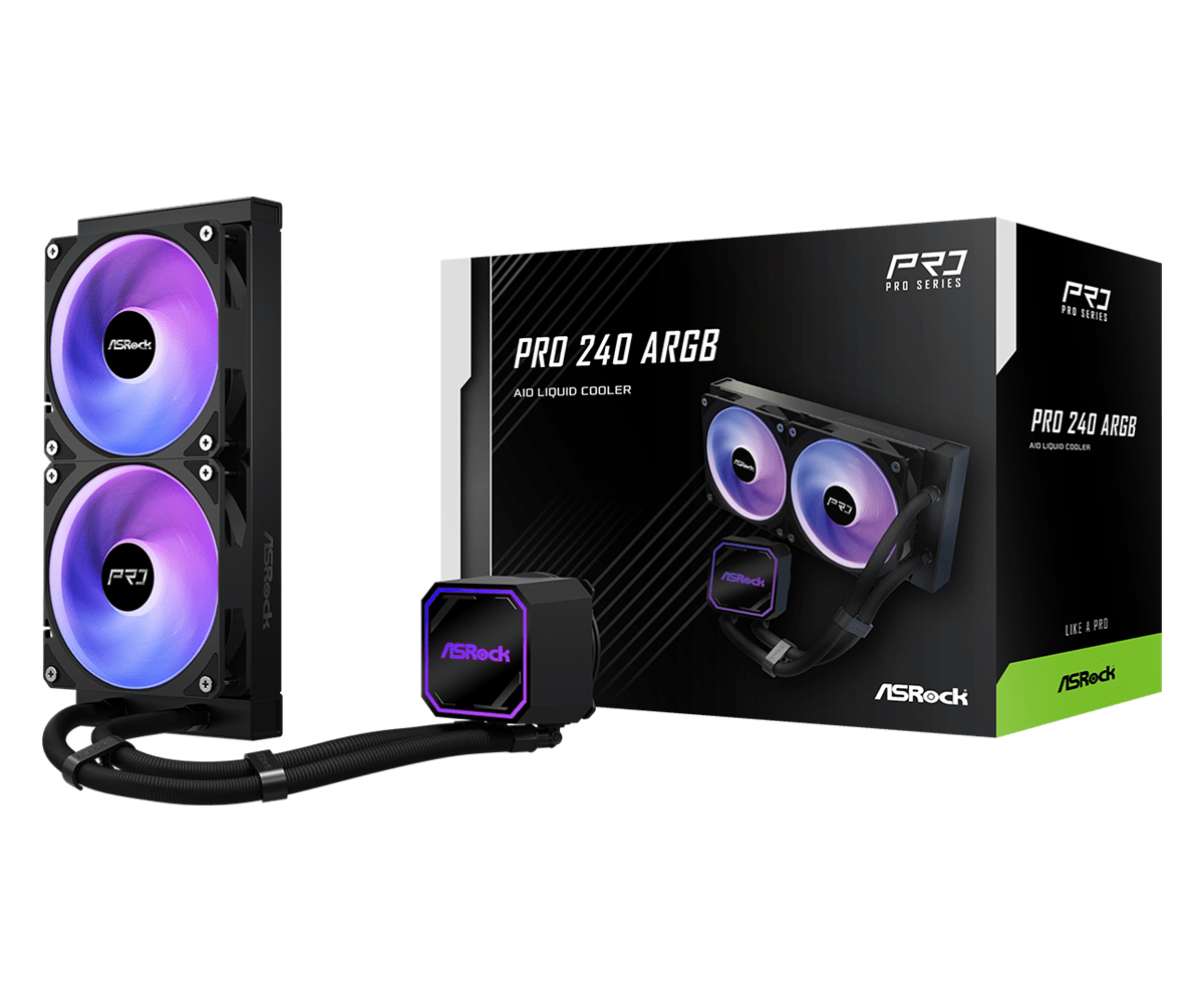 ASRock Pro RGB 240mm Noir infinytech Réunion 01