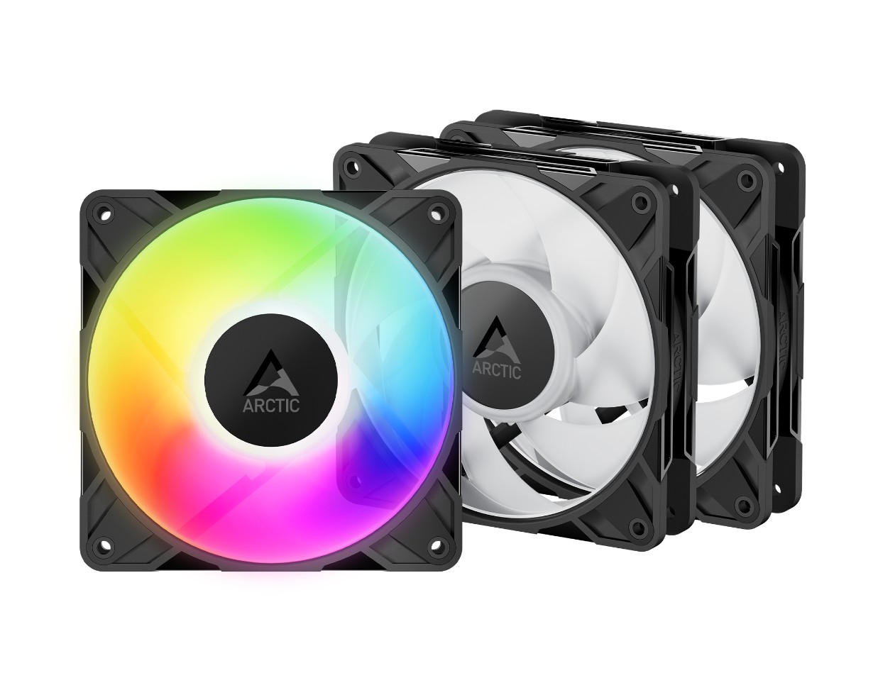 Arctic P12 Pro RGB 120mm Noir Pack de 3 infinytech Réunion 01