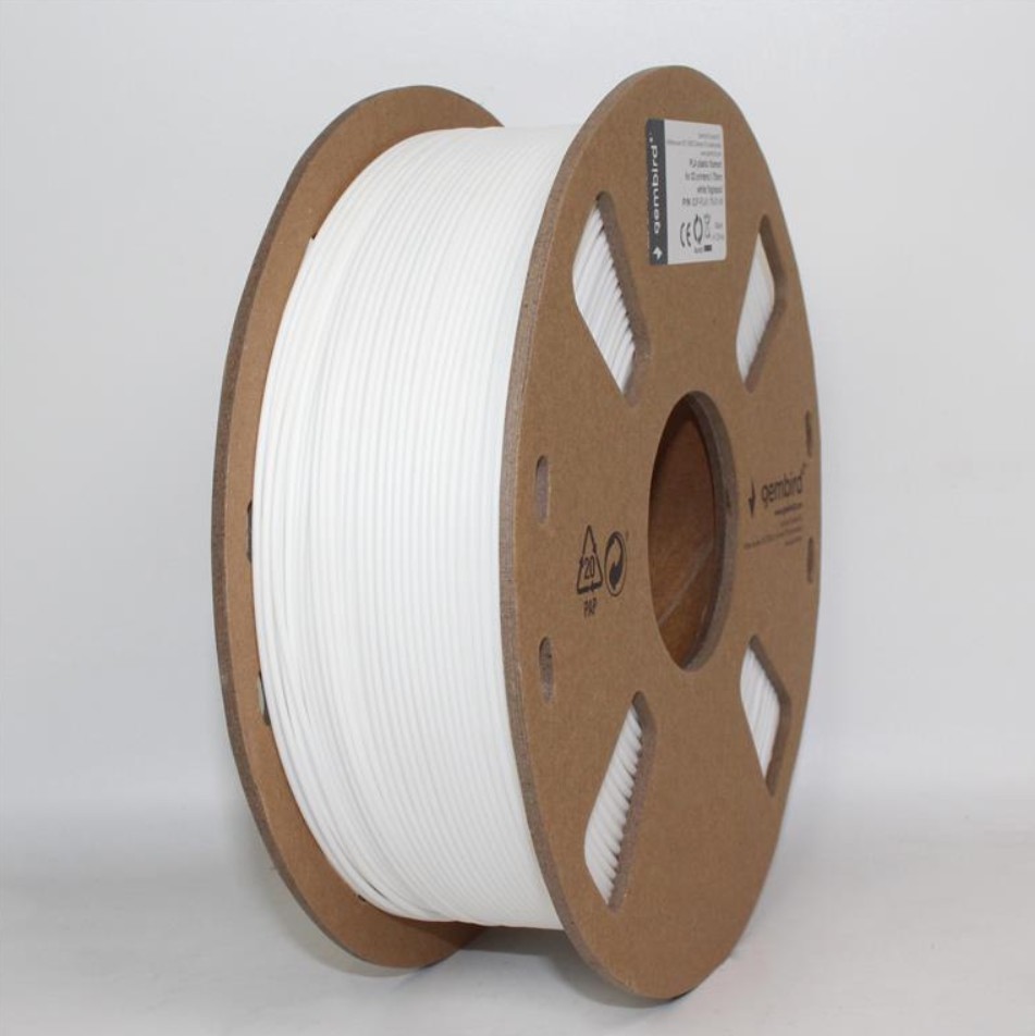 Bobine de Filament PLA 3D Gembird Blanc 1.75mm 1kg infinytech Réunion 01
