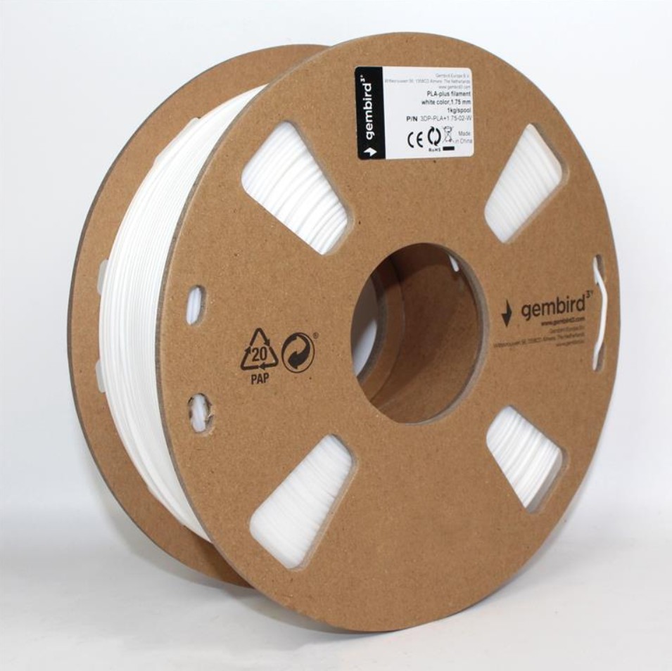 Bobine de Filament PLA 3D Gembird Blanc 1.75mm 1kg infinytech Réunion 02